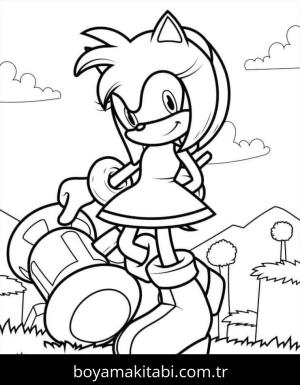 Sonic boyama sayfası – boyama etkinliği, çocuk aktivitesi