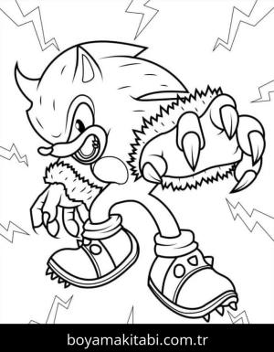 Sonic boyama sayfası – eğitici aktivite, yaratıcılık