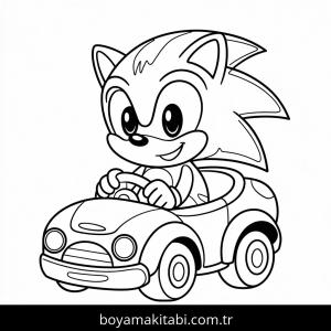 Sonic boyama sayfası – yaratıcılık, eğlenceli etkinlik