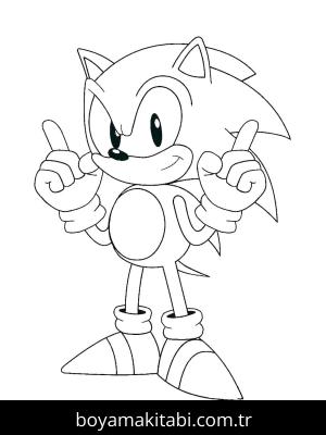 Sonic boyama sayfası – çocuklar için, çizgi film temalı