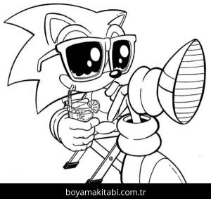 Sonic boyama sayfası – sanatsal çalışma, çocuklar için