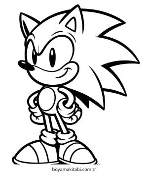 Sonic boyama sayfası – okul öncesi, evde etkinlik
