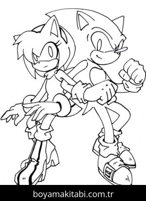 Sonic boyama sayfası – çocuklar için, çizgi film temalı