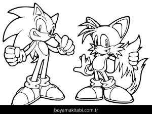 Sonic boyama sayfası – PDF indir, sevimli karakter