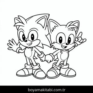 Sonic boyama sayfası – eğlenceli etkinlik, el becerilerini geliştirir