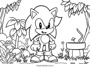 Sonic boyama sayfası – çocuk aktivitesi, PDF indir