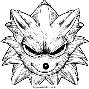 Sonic boyama sayfası – sanatsal çalışma, çocuklar için