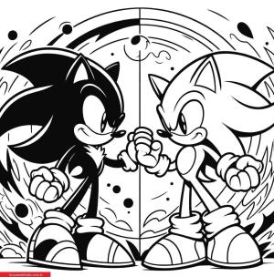 Sonic boyama sayfası, Sonic coloring page, , 