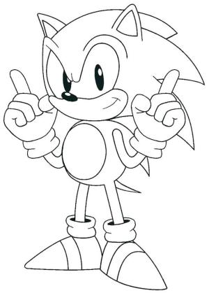 Sonic boyama sayfası, Sonic coloring page, Soğutma Sonik, 