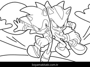 Sonic boyama sayfası – çocuk aktivitesi, PDF indir