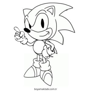 Sonic boyama sayfası – boyama etkinliği, çocuk aktivitesi