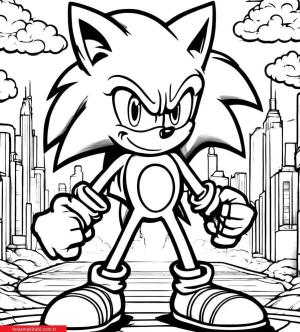 Sonic boyama sayfası, Sonic coloring page, , 