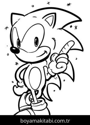 Sonic boyama sayfası – eğlenceli etkinlik, el becerilerini geliştirir