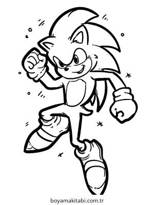 Sonic boyama sayfası – eğitici aktivite, yaratıcılık
