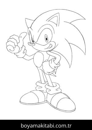Sonic boyama sayfası – sanatsal çalışma, çocuklar için