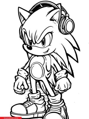 Sonic boyama sayfası, Sonic coloring page, , 