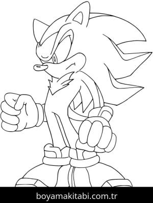Sonic boyama sayfası – boyama etkinliği, çocuk aktivitesi