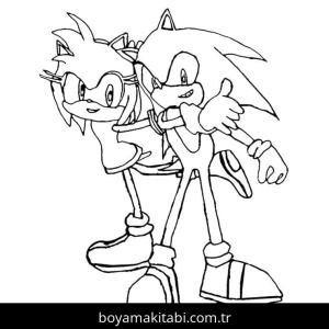 Sonic boyama sayfası – kolay boyama, eğitici aktivite
