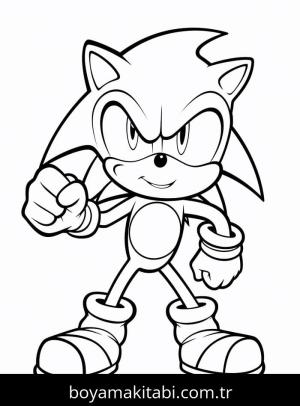 Sonic boyama sayfası – el becerilerini geliştirir, boyama çalışması