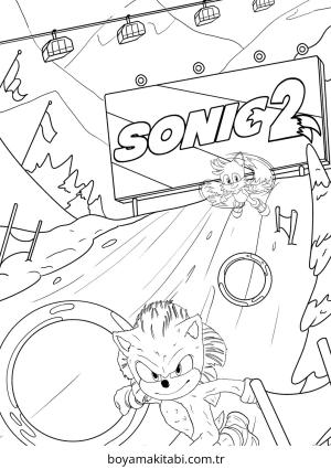 Sonic boyama sayfası – yaratıcılık, eğlenceli etkinlik