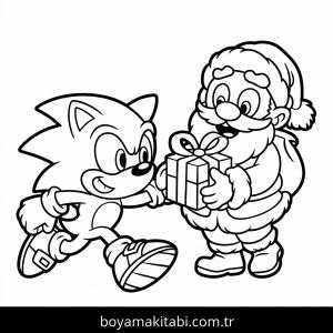 Sonic boyama sayfası – çocuklar için, çizgi film temalı