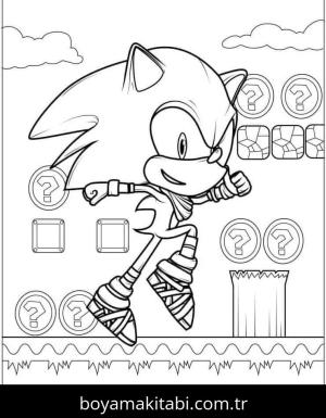 Sonic boyama sayfası – boyama çalışması, yaratıcılığı geliştirir
