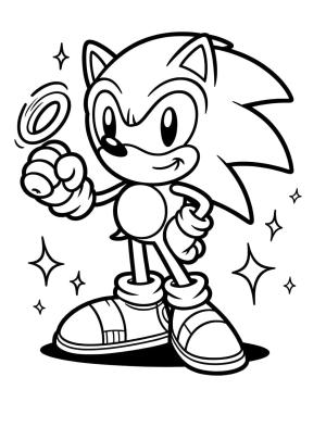 Sonic boyama sayfası, Sonic coloring page, Sonic’in Ücretsiz Çizimi, 