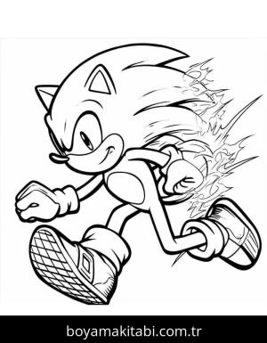 Sonic boyama sayfası – boyama etkinliği, çocuk aktivitesi