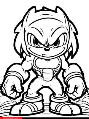 Sonic boyama sayfası, Sonic coloring page, , 