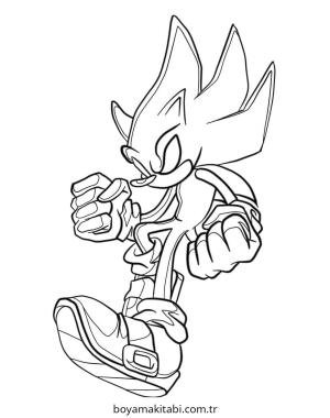 Sonic boyama sayfası – eğlenceli etkinlik, el becerilerini geliştirir
