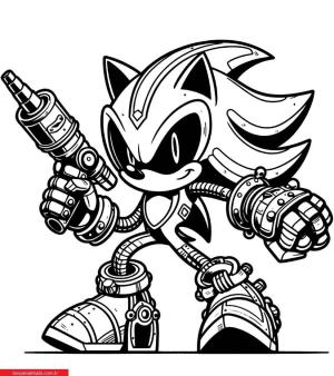 Sonic boyama sayfası, Sonic coloring page, , 