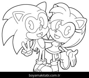 Sonic boyama sayfası – okul öncesi, evde etkinlik