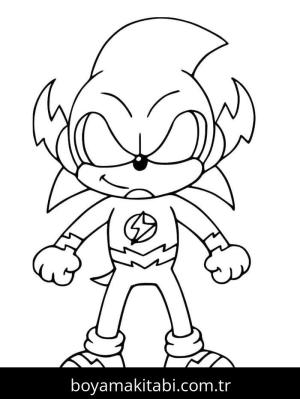Sonic boyama sayfası – okul öncesi, evde etkinlik