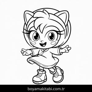 Sonic boyama sayfası – el becerilerini geliştirir, boyama çalışması