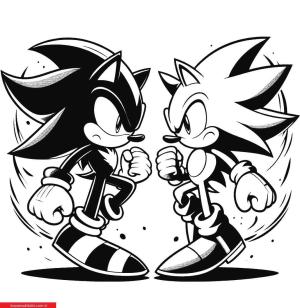 Sonic boyama sayfası, Sonic coloring page, , 