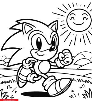 Sonic boyama sayfası, Sonic coloring page, , 