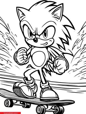 Sonic boyama sayfası, Sonic coloring page, , 