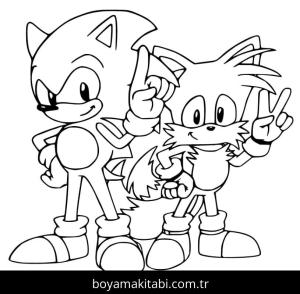 Sonic boyama sayfası – sanatsal çalışma, çocuklar için