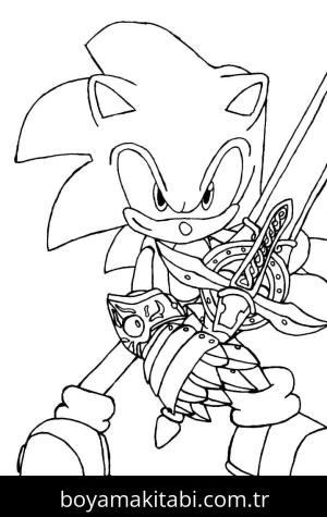 Sonic boyama sayfası – keyifli zaman, renkli çizimler