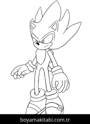 Sonic boyama sayfası – keyifli zaman, renkli çizimler