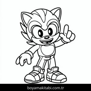 Sonic boyama sayfası – keyifli zaman, renkli çizimler