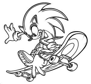 Sonic boyama sayfası, Sonic coloring page, Sonic Kaykayda, 