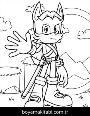 Sonic boyama sayfası – renkli çizimler, okul öncesi