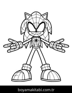 Sonic boyama sayfası – yaratıcılık, eğlenceli etkinlik