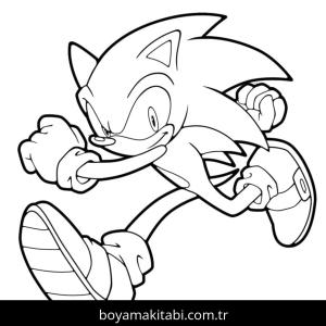 Sonic boyama sayfası – renkli çizimler, okul öncesi