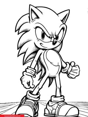 Sonic boyama sayfası, Sonic coloring page, , 