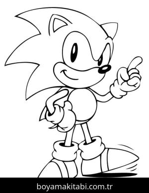 Sonic boyama sayfası – boyama etkinliği, çocuk aktivitesi