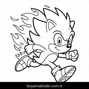 Sonic boyama sayfası – boyama etkinliği, çocuk aktivitesi