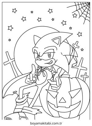 Sonic boyama sayfası – çocuklar için, çizgi film temalı