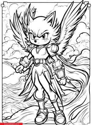 Sonic boyama sayfası, Sonic coloring page, , 